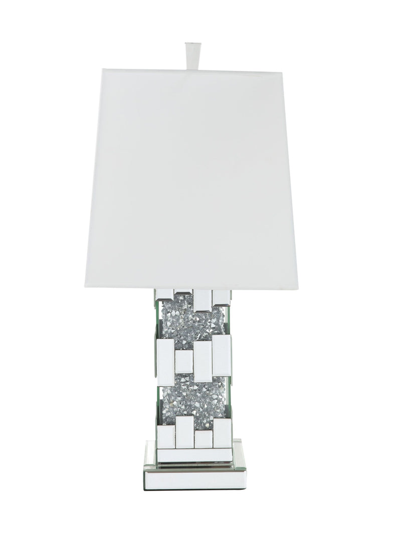 ACME Noralie Table Lamp, Mirrored & Faux Diamonds