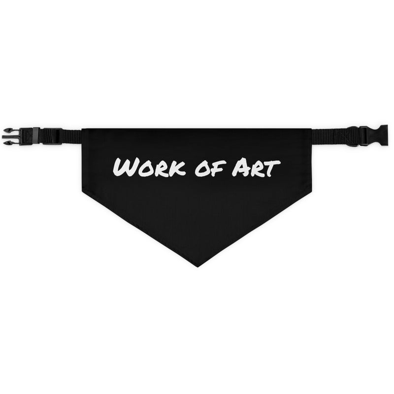 Oeuvre d'art - Noir - Collier bandana pour animaux de compagnie 