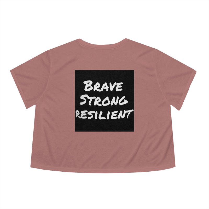 IIH Warrior - Brave -Strong -Resilient -Women's Flowy Cropped Tee