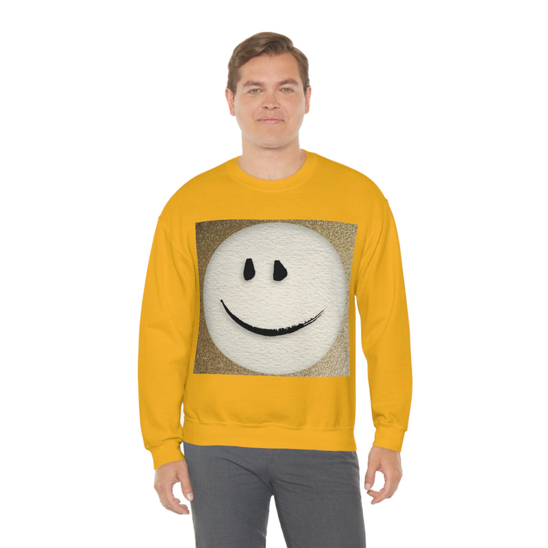 Sweat-shirt ras du cou unisexe "Gold Smiley" Heavy Blend™