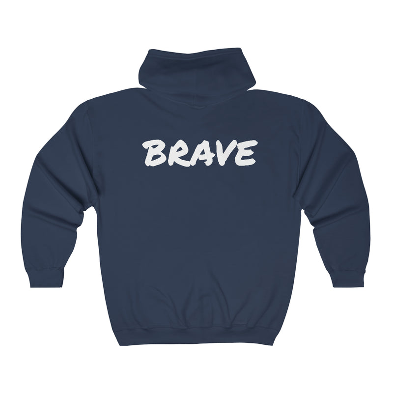 BRAVE- Unisex Heavy Blend™ Full Zip Hooded Sweatshirt