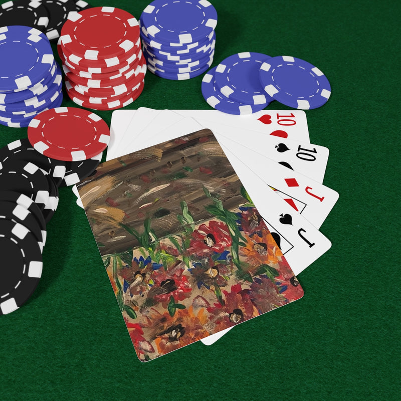 Les cartes de poker personnalisées Happy Flowers