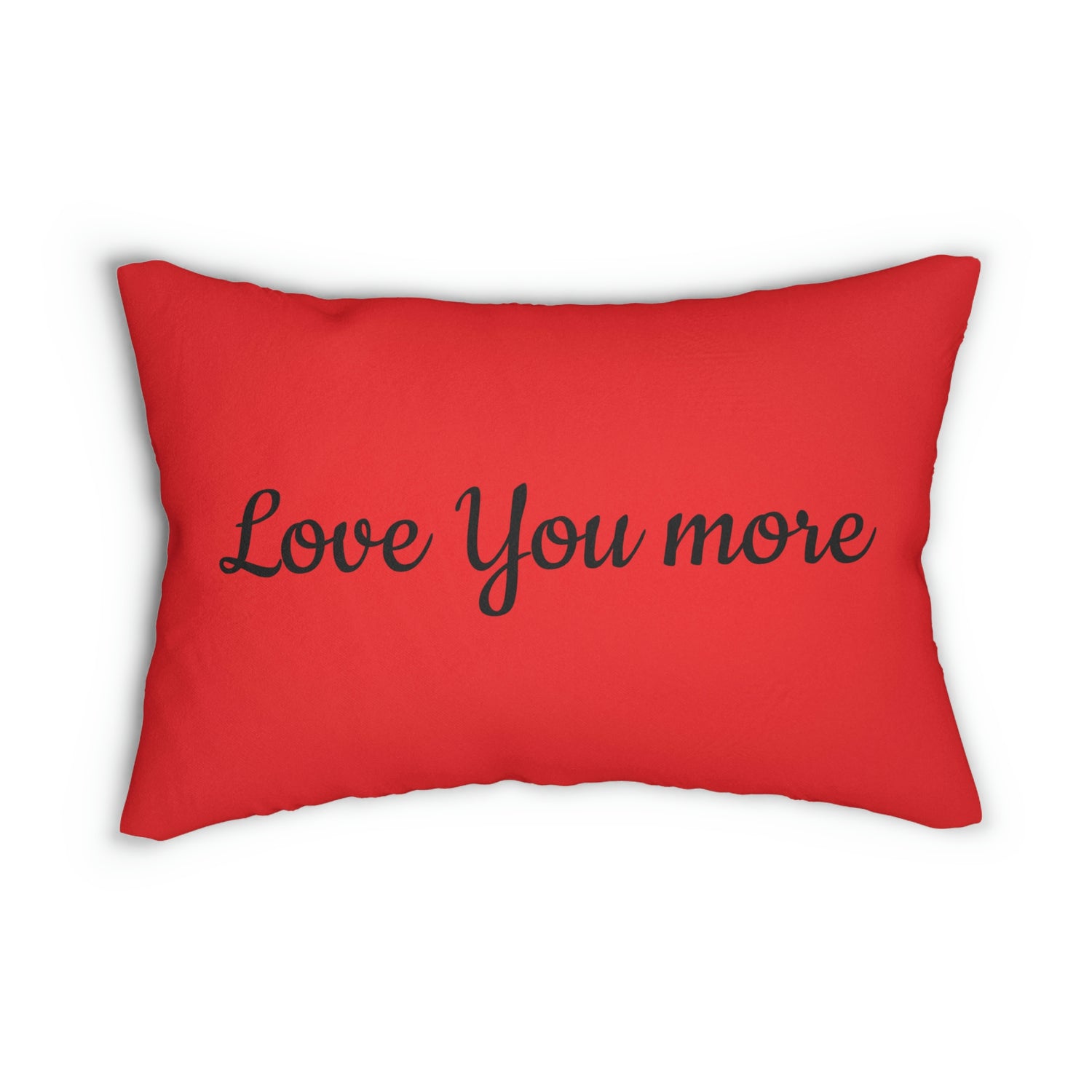 Oreiller lombaire en polyester filé rouge "Love you More"