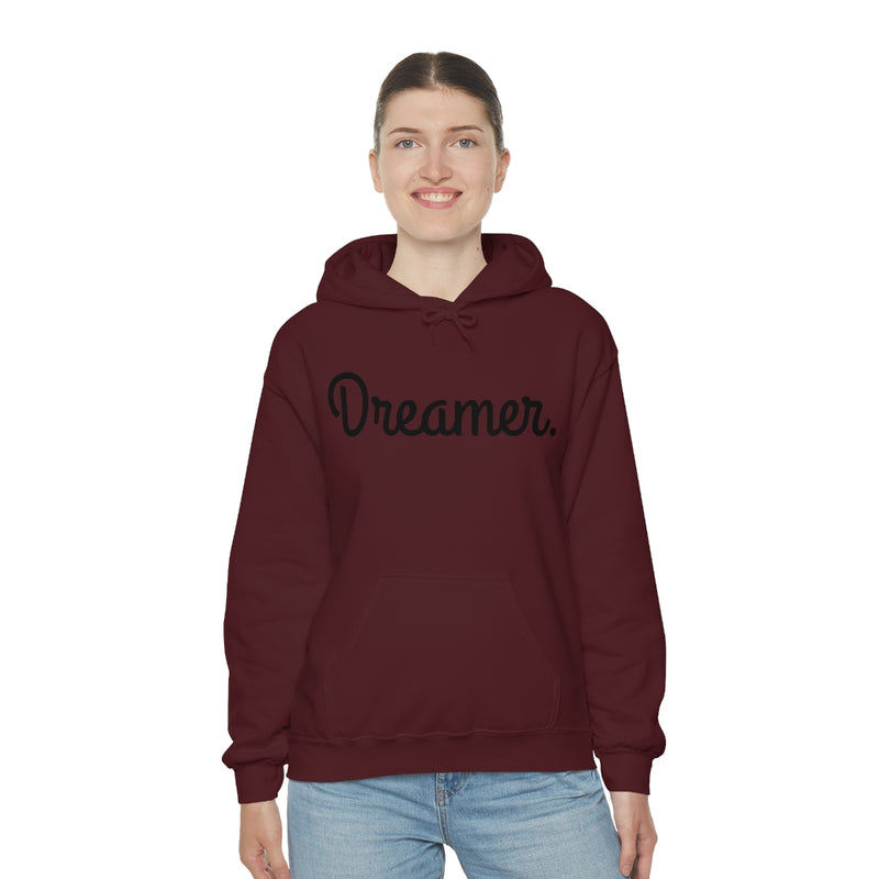 Dreamer. Black lettering Unisex Heavy Blend™ Hooded Sweatshirt