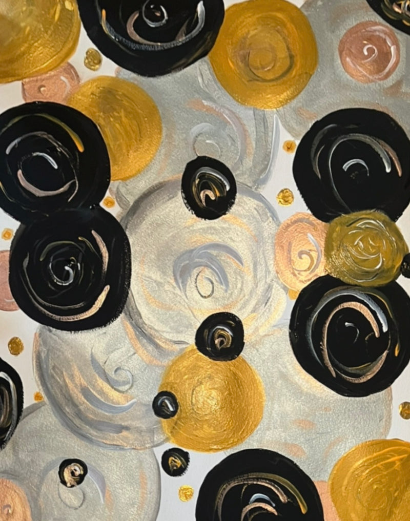 “Abstract Circles” Original Art by Deanna Caroon.