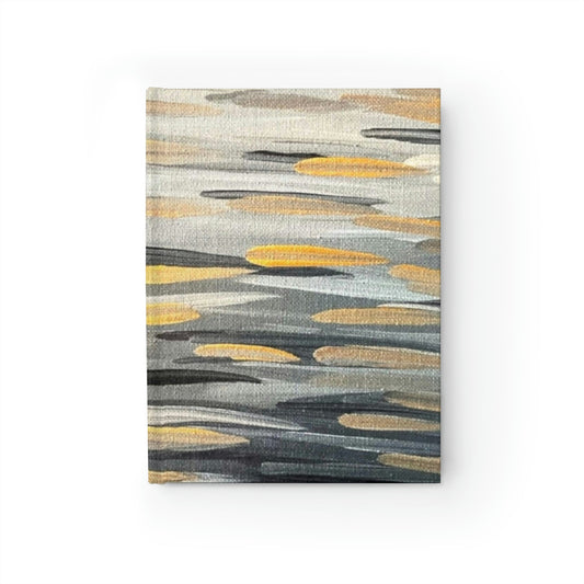 Zebra brushstrokes Art by Deanna Caroon Hard Cover Journal - Ruled Line