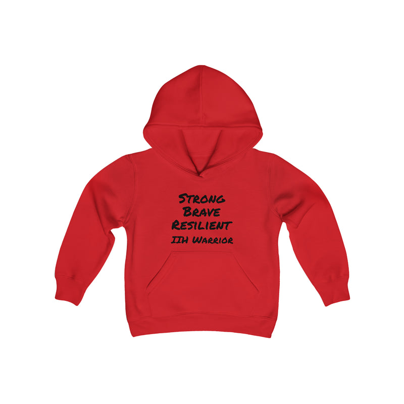 Brave- Strong- Resilient - IIH Warrior - Youth Heavy Blend Hooded Sweatshirt
