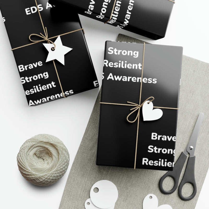 Brave , Strong, Resilient, EDS Awareness Gift Wrap Papers