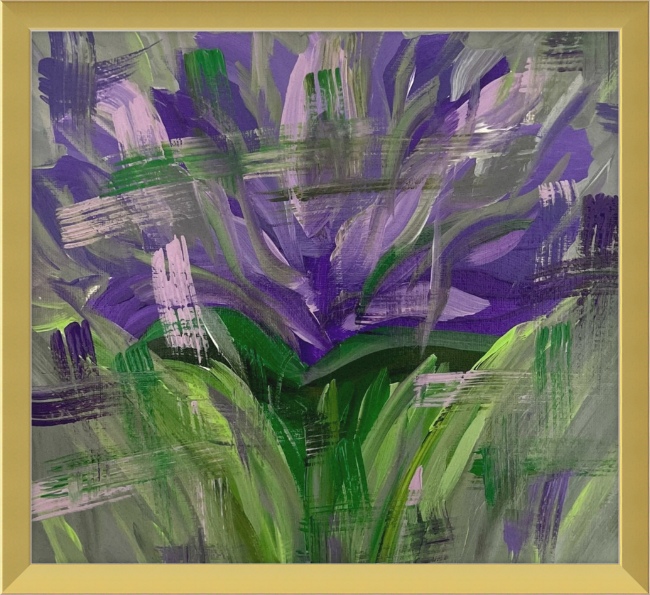 The Amethyst Iris Prints on Art Paper with Framing and Matting Options