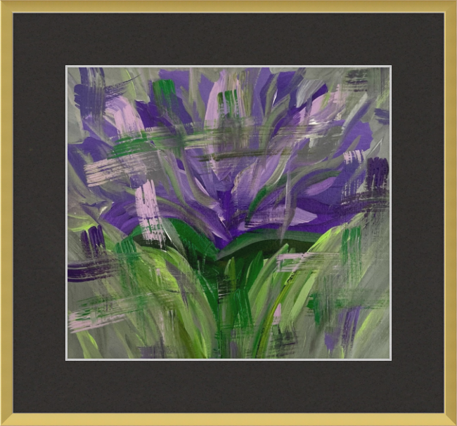 The Amethyst Iris Prints on Art Paper with Framing and Matting Options