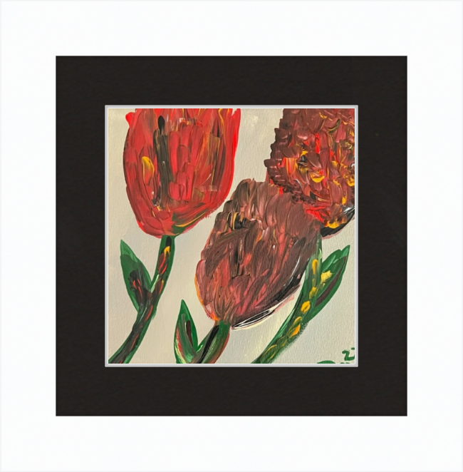 “My Darling Sweet Pea”6 1/16" x 6 1/4", 9 1/8" x 9 3/8 Art Prints W/Matting and Framing Options