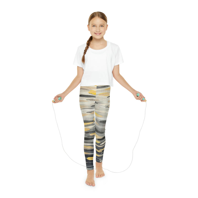 “The Zebra Brushstrokes”  Youth Full-Length Leggings