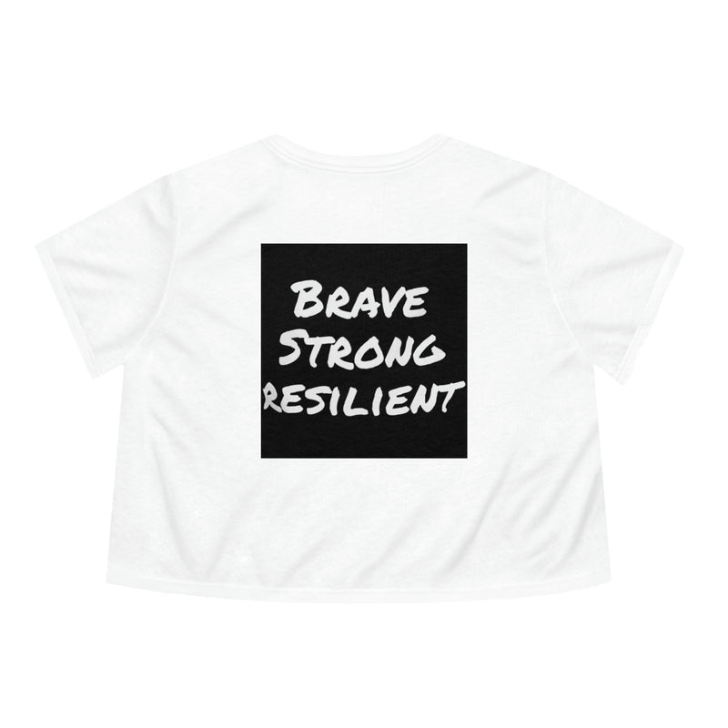IIH Warrior - Brave -Strong -Resilient -Women's Flowy Cropped Tee