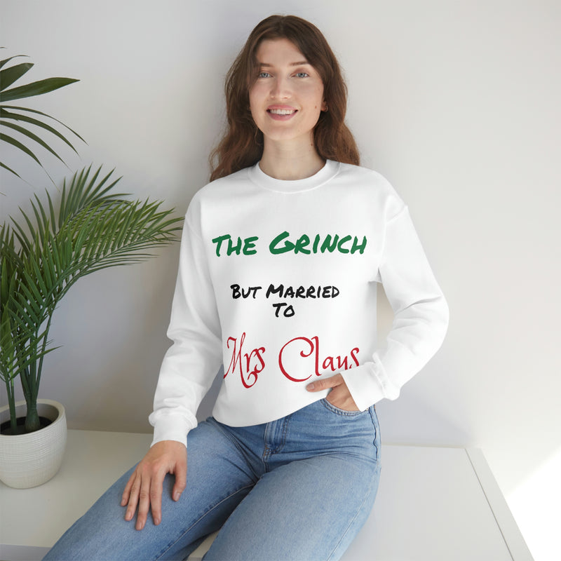 Le Grinch mais marié à Mme Claus - Sweat-shirt à col rond Heavy Blend™ unisexe