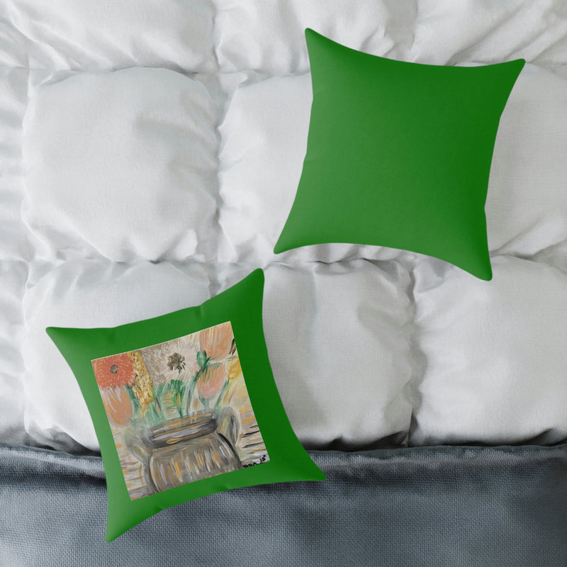 The Greg in India Green Spun Polyester Pillow