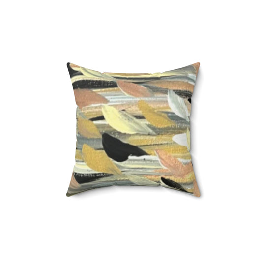 Rose Hold Brushstrokes  Faux Suede Square Pillow
