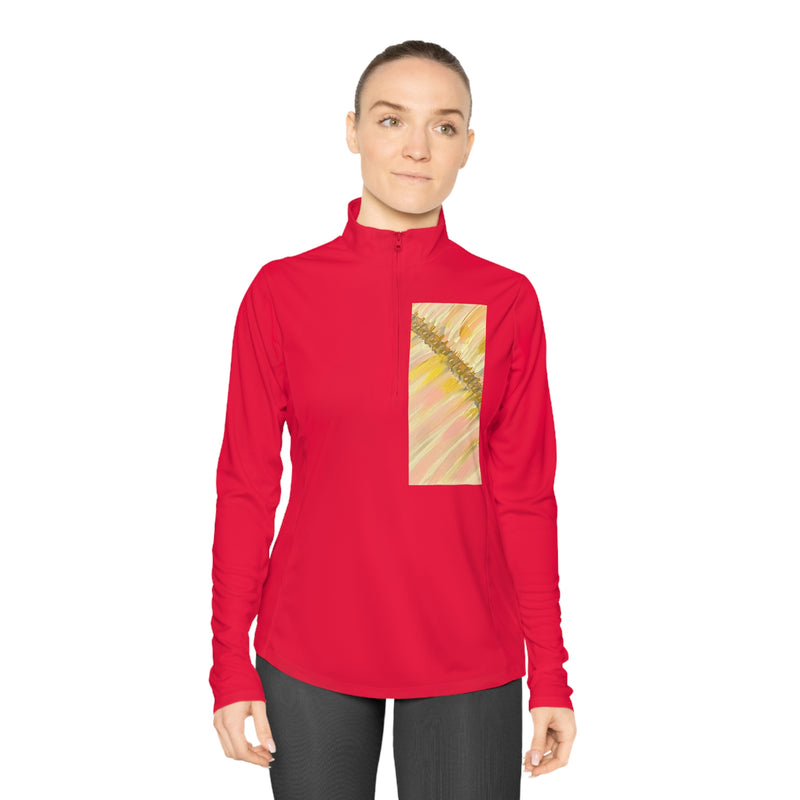 "Disjointed "by  Deanna Caroon- Ladies Quarter-Zip Pullover