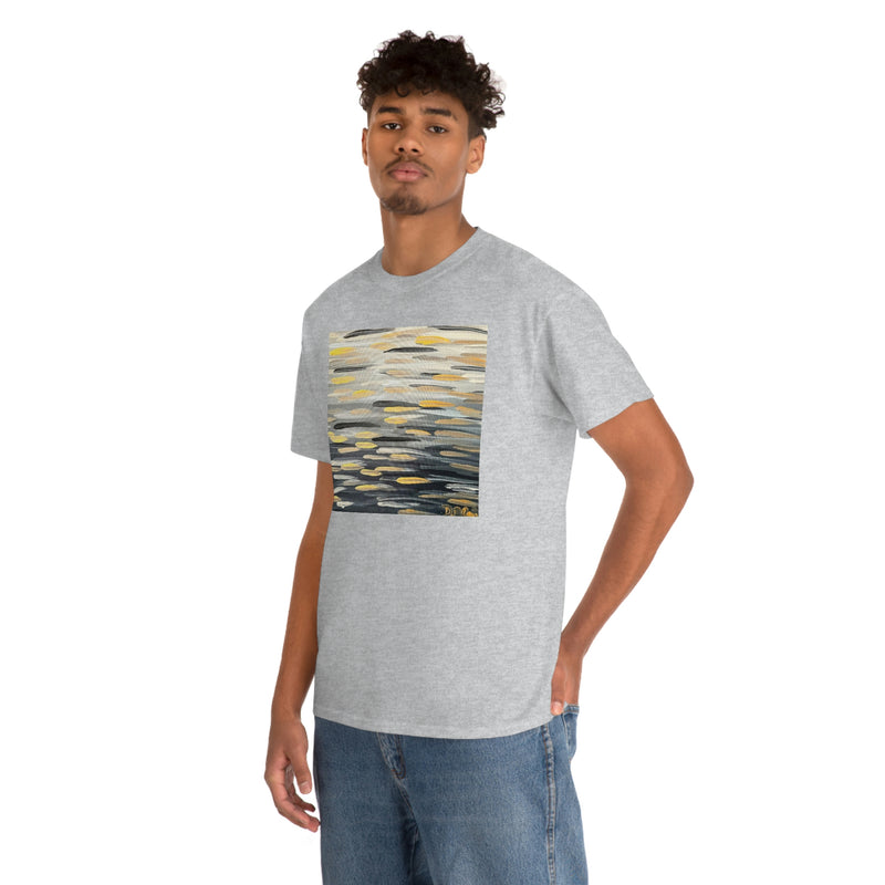 T-shirt unisexe en coton épais "Zebra Brushstrokes"