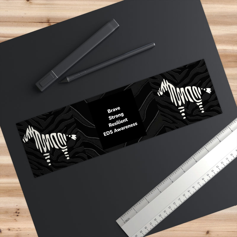 Brave, Strong, Resilient, Zebra EDS Awareness  Bumper Stickers