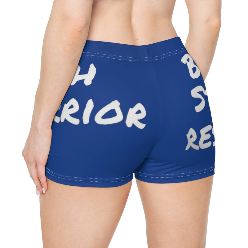 Brave, Strong, Resilient, IIH, Warrior - Blue- Women's Shorts