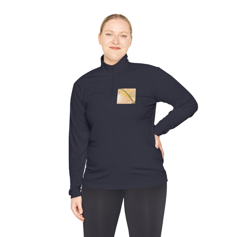 "Disjointed "by  Deanna Caroon- Unisex Quarter-Zip Pullover