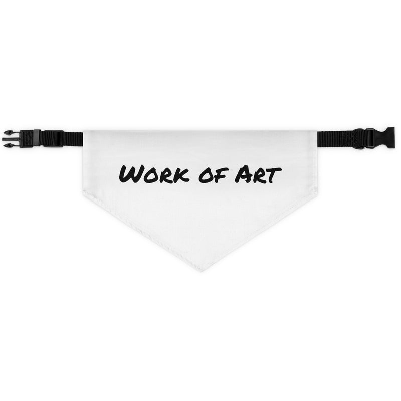 Collier bandana pour animaux de compagnie blanc Work of Art 