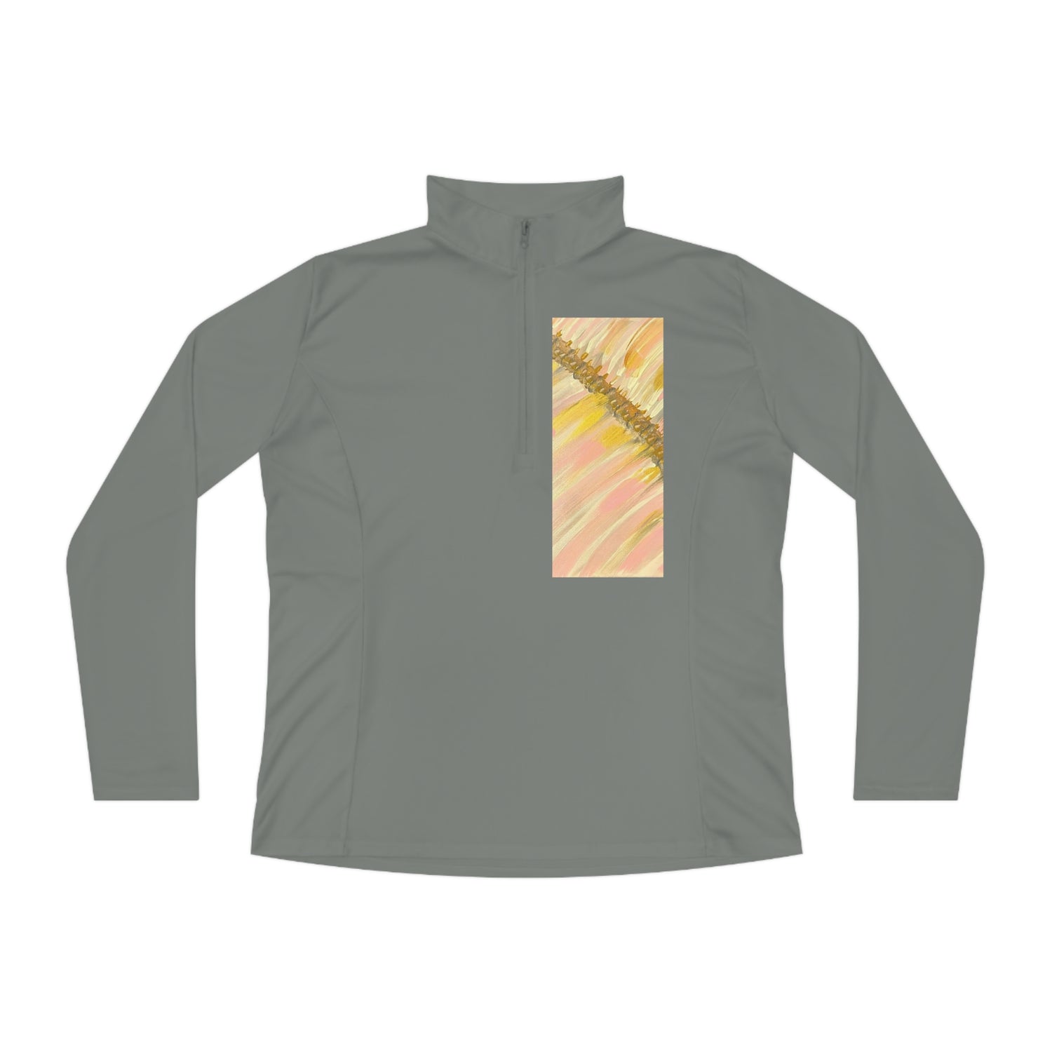 "Disjointed "by  Deanna Caroon- Ladies Quarter-Zip Pullover