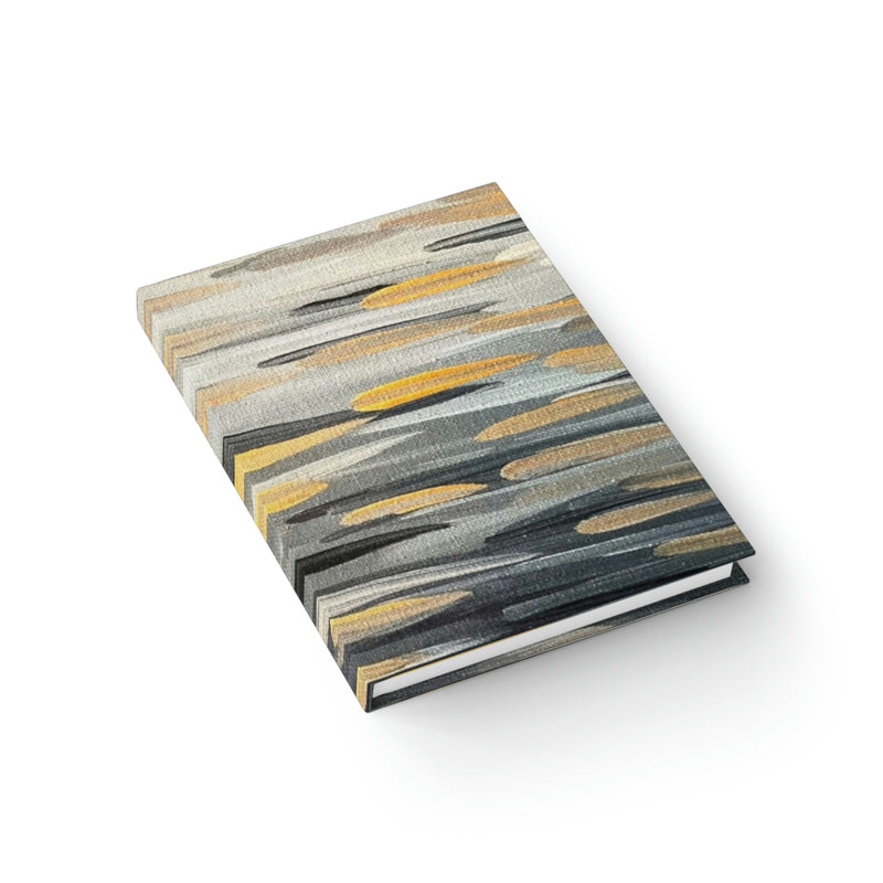 Zebra brushstrokes Art by Deanna Caroon Hard Cover Journal - Ruled Line