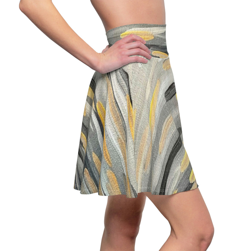 “Zebra Brushstrokes”   Women's Skater Skirt