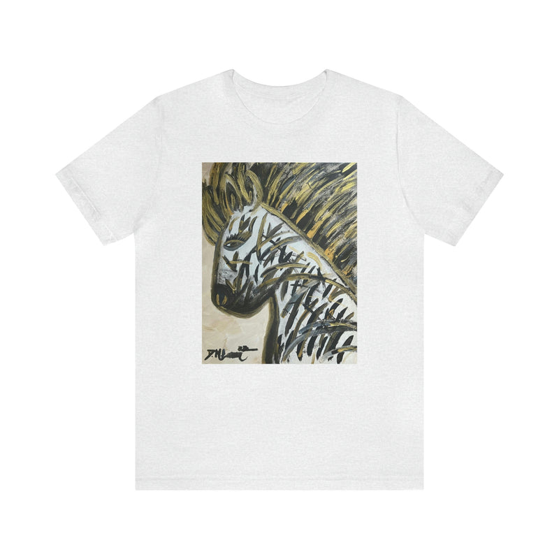 “Invisible No More, The Mighty Zebra” Fine Art by Deanna Caroon  Unisex Jersey Short Sleeve Tee