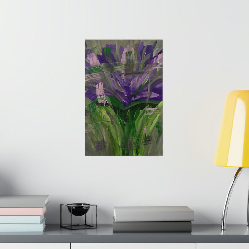 The Amethyst Iris 2 Artwork by Deanna Caroon Premium Matte Vertical Posters