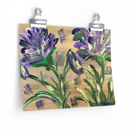 The Amethyst Iris Premium Matte horizontal posters