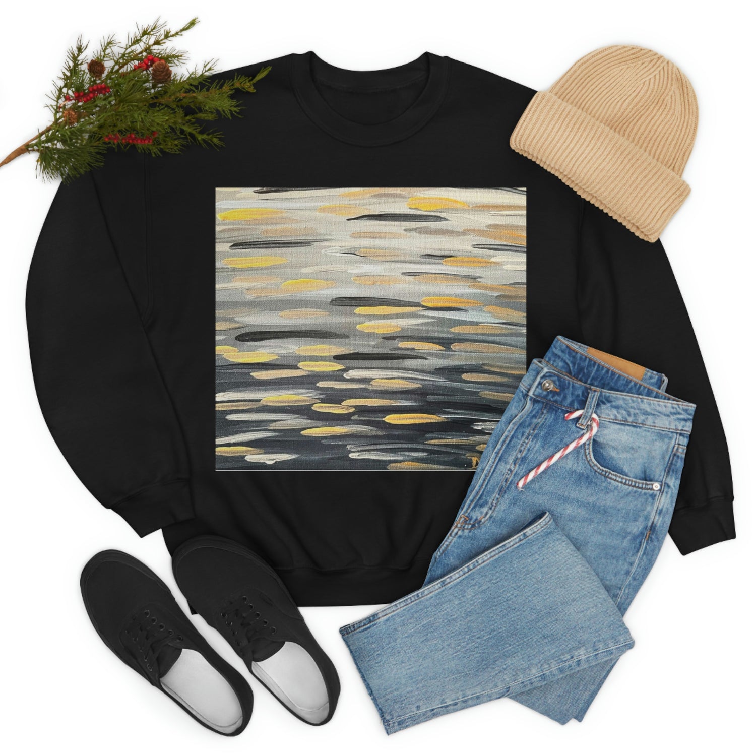 “Zebra Brushstrokes” Unisex Heavy Blend™ Crewneck Sweatshirt