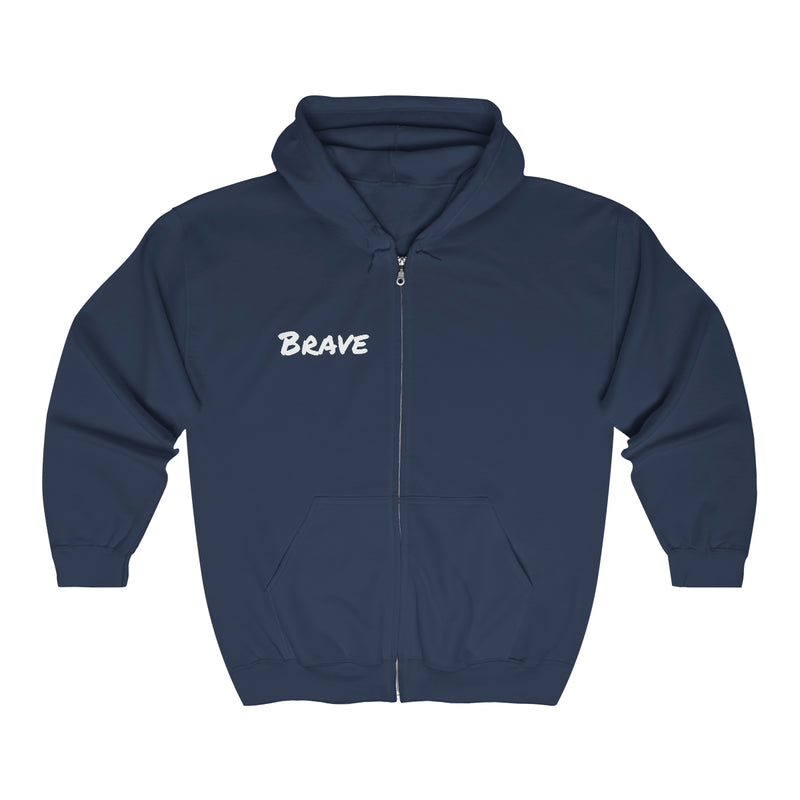 BRAVE- Unisex Heavy Blend™ Full Zip Hooded Sweatshirt