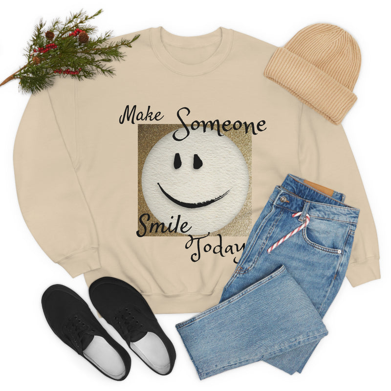 "Make Someone Smile Today!" Unisex Heavy Blend™ Crewneck Sweatshirt