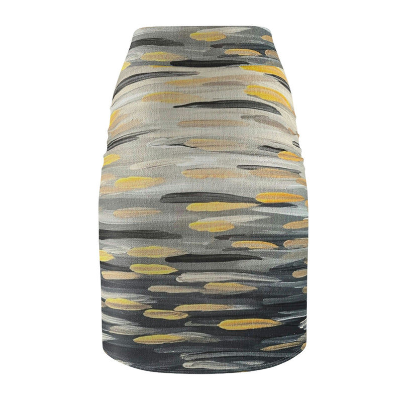 “Zebra Brushstrokes”   Women's Pencil Skirt