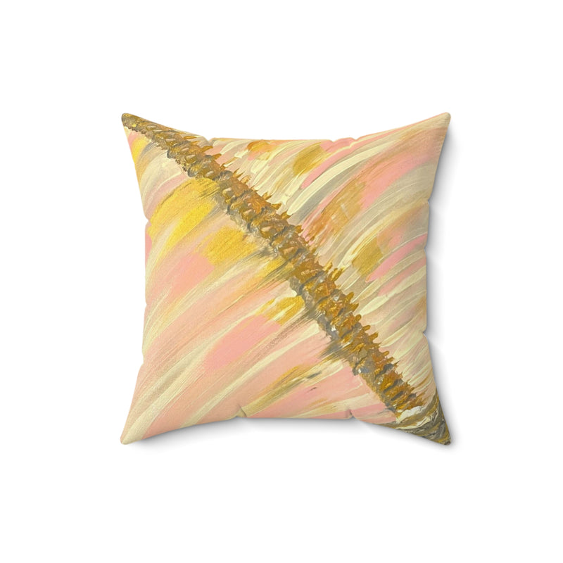 "Disjointed" 2 by Deanna Caroon Spun Polyester Square Pillow