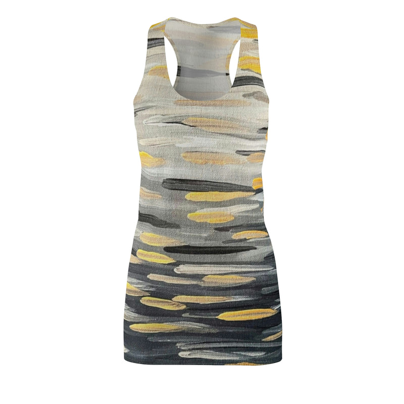 “Zebra Brushstrokes”   Women's Cut & Sew Racerback Dress