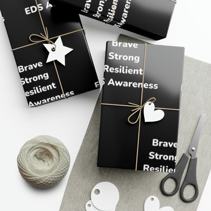 Brave , Strong, Resilient, EDS Awareness Gift Wrap Papers