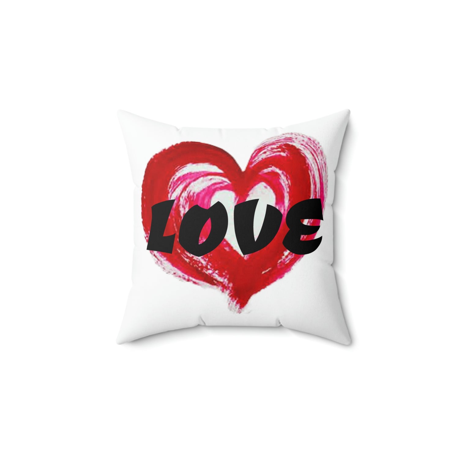 Love 1 Spun Polyester Square Pillow