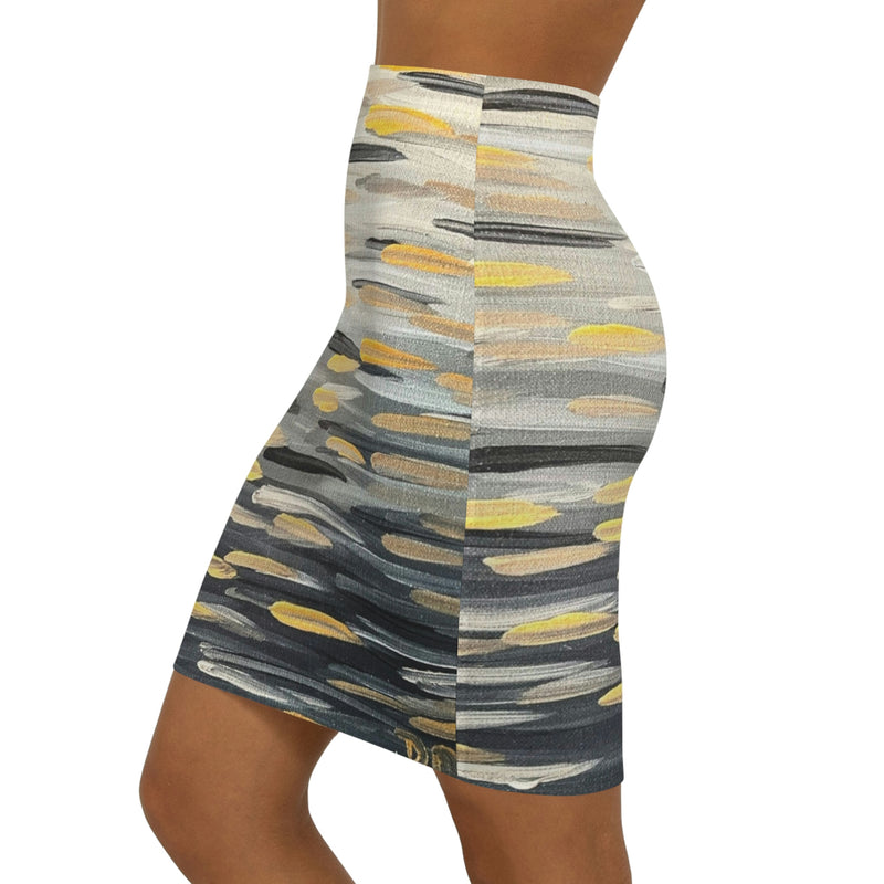 “Zebra Brushstrokes”   Women's Mini Skirt