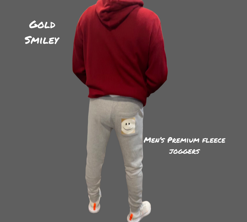 "Gold Smiley" Premium Fleece Joggers