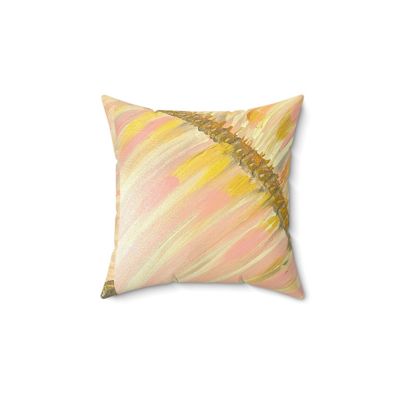 "Disjointed -4" by Deanna Caroon Spun Polyester Square Pillow