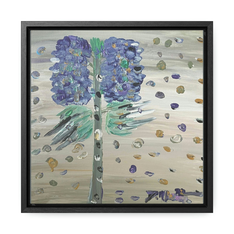 “Bluebonnet Memories” Art by Deanna Caroon Gallery Canvas Wraps, Square Frame