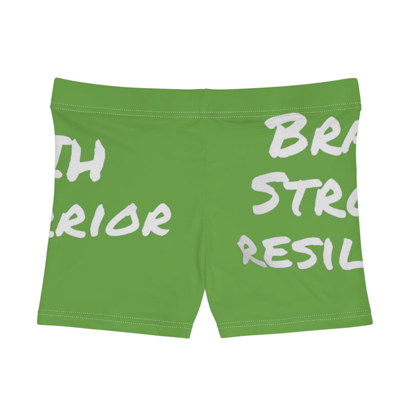 Brave, Strong, Resilient, IIH, Warrior - Green- Women's Shorts