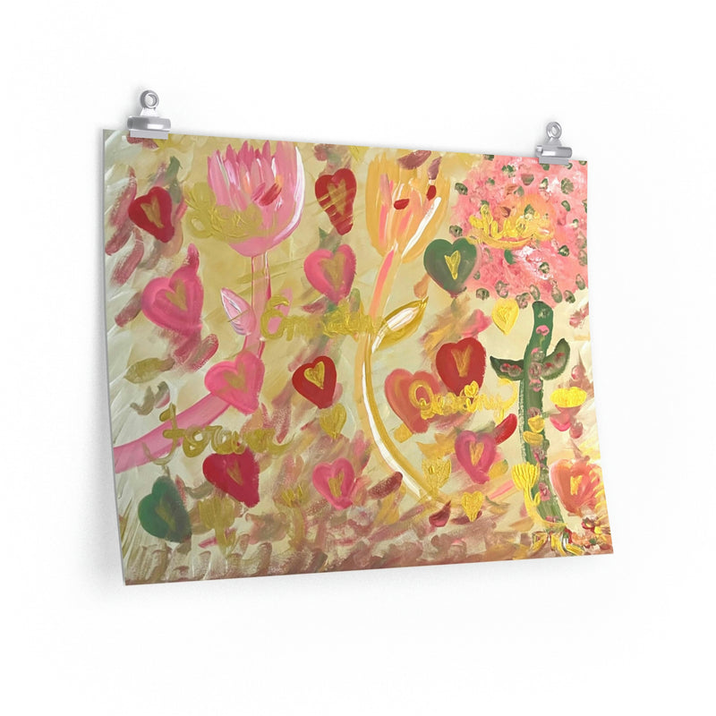 My Funny Valentine- Fine Abstract Art by Deanna Caroon Premium Matte horizontal posters