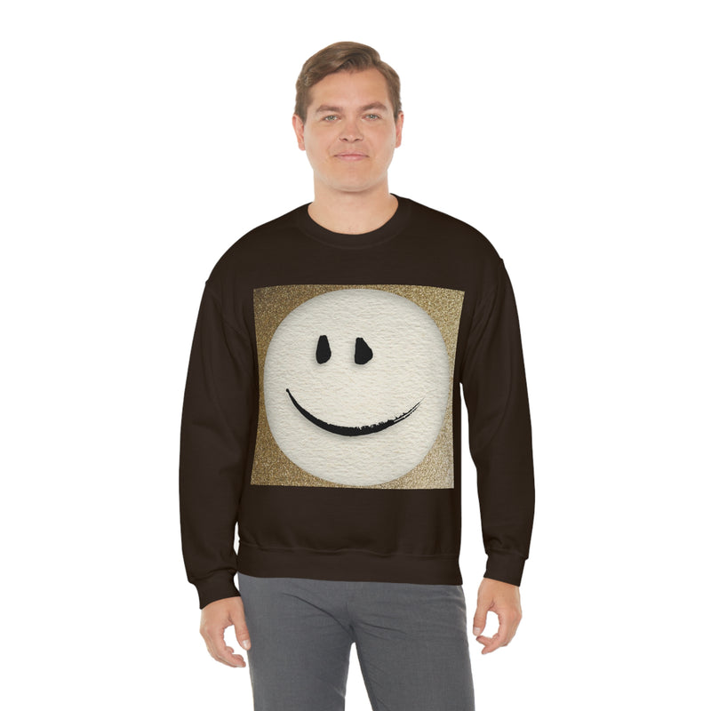 "Gold Smiley" Unisex Heavy Blend™ Crewneck Sweatshirt