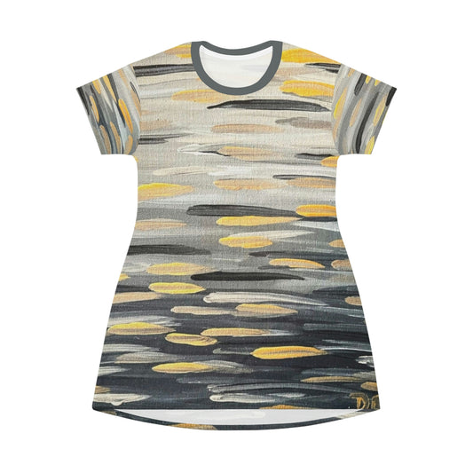 “Zebra Brushstrokes”   All Over Print T-Shirt Dress