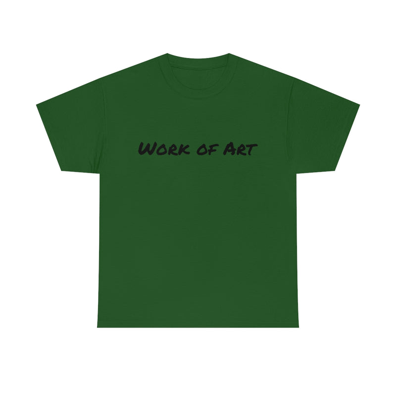 Oeuvre d'art - Texte noir - T-shirt unisexe en coton épais 