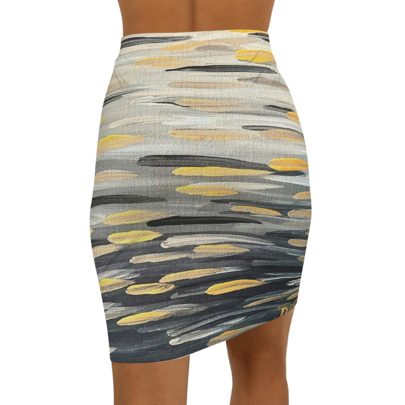 “Zebra Brushstrokes”   Women's Mini Skirt